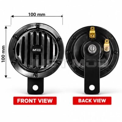 MPS Vibrosonic Bikes Car Horn | Silver Grill Loud Dual High/Low Tone Horn (1 Set)