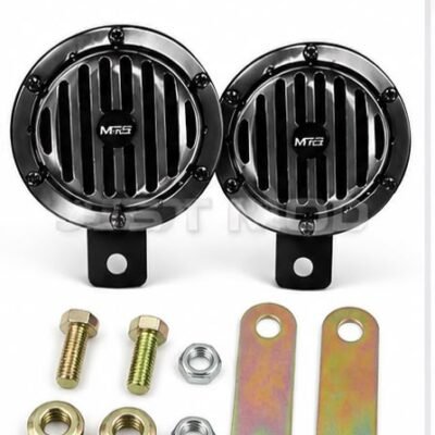 MPS Vibrosonic Bikes Car Horn | Silver Grill Loud Dual High/Low Tone Horn (1 Set)