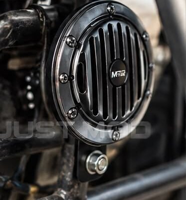 MPS Vibrosonic Bikes Car Horn | Silver Grill Loud Dual High/Low Tone Horn (1 Set)