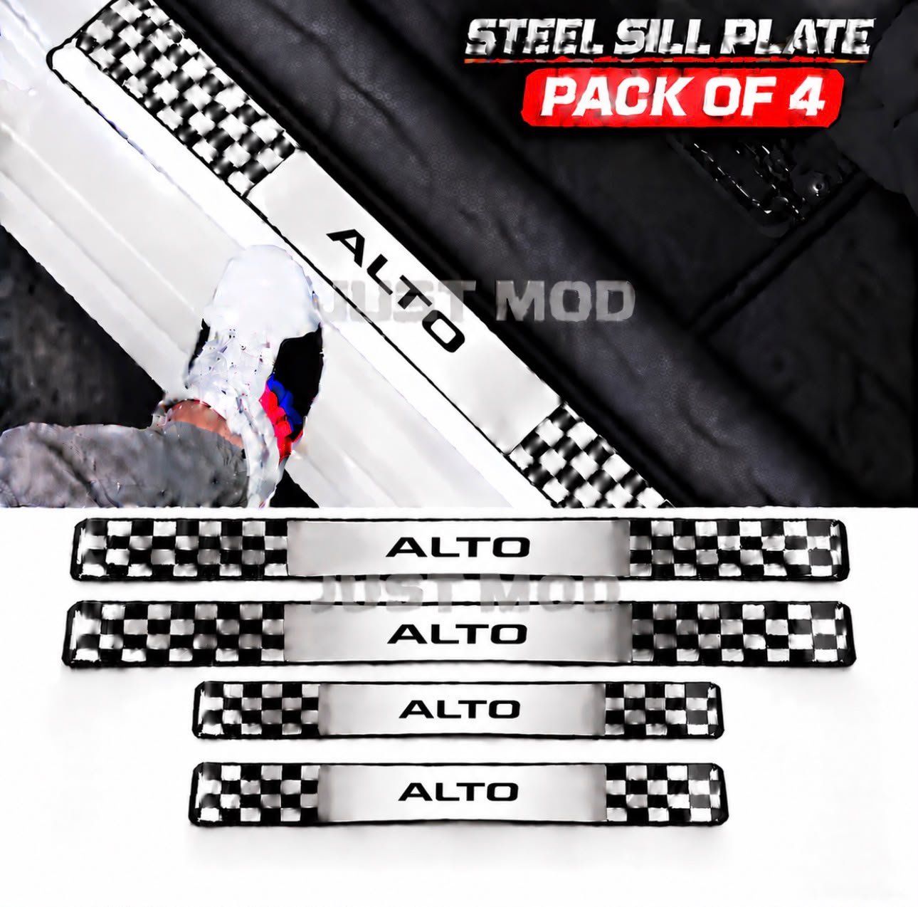 Alto Car Door Steel Welcome Sill Plate
