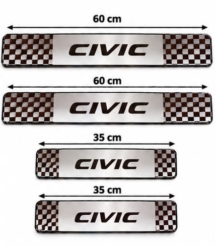 Civic Car Door Steel Welcome Sill Plate