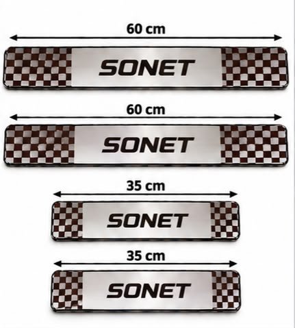 Sonet Car Door Steel Welcome Sill Plate
