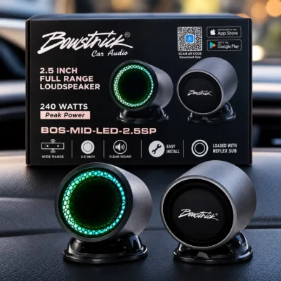 Bowstrick 2.5 Inch Tweeter Full Range Loudspeaker Car Audio 240W Peak Power LED Speaker BOS-MID-LED-2.5SP (1 Set ))