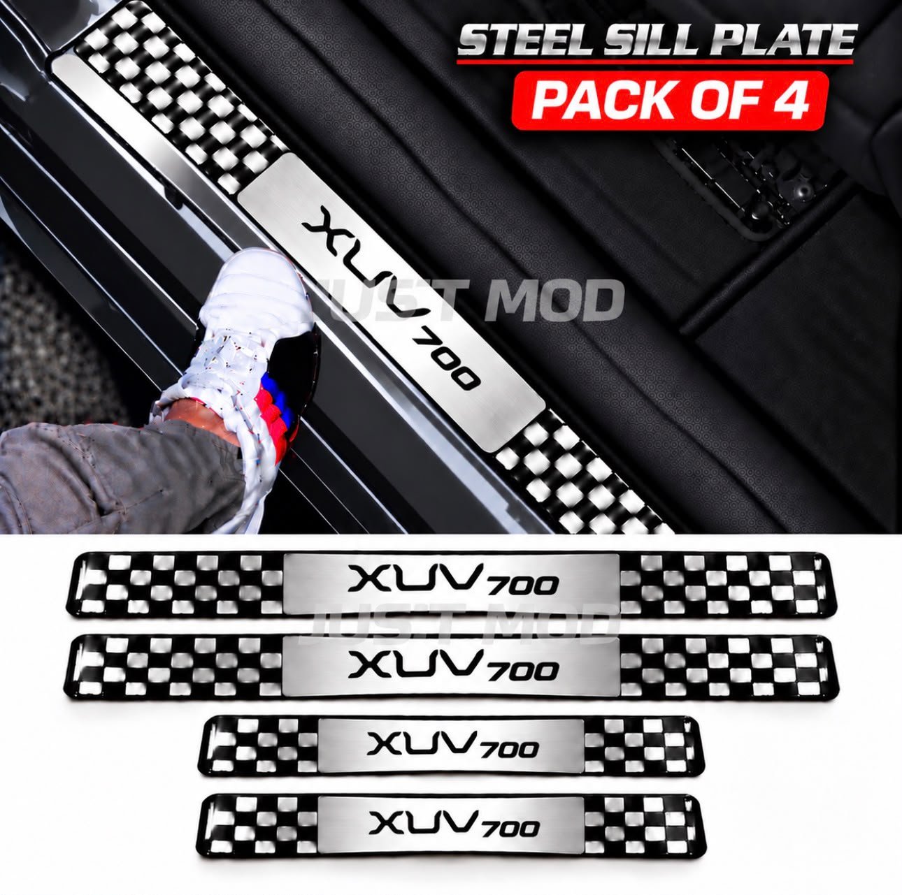 XUV 700 Car Door Steel Welcome Sill Plate