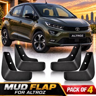 Altroz Mud Flap Plastic Black | Car Mud guard Set Pack of 4