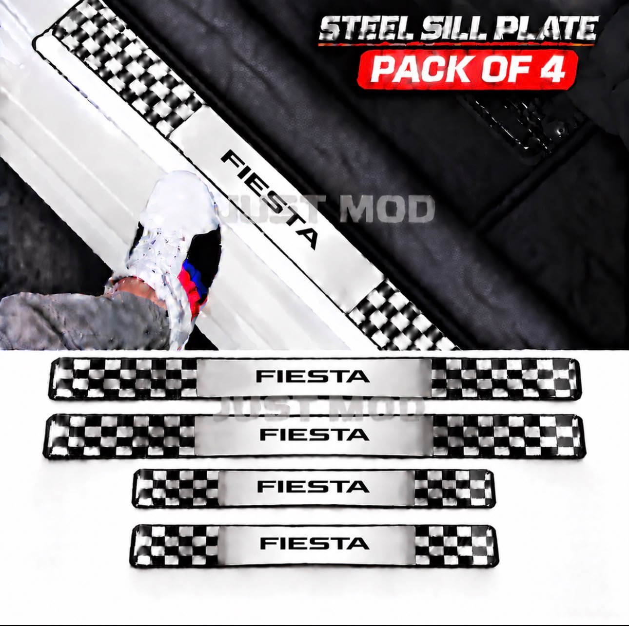 Fiesta Car Door Steel Welcome Sill Plate