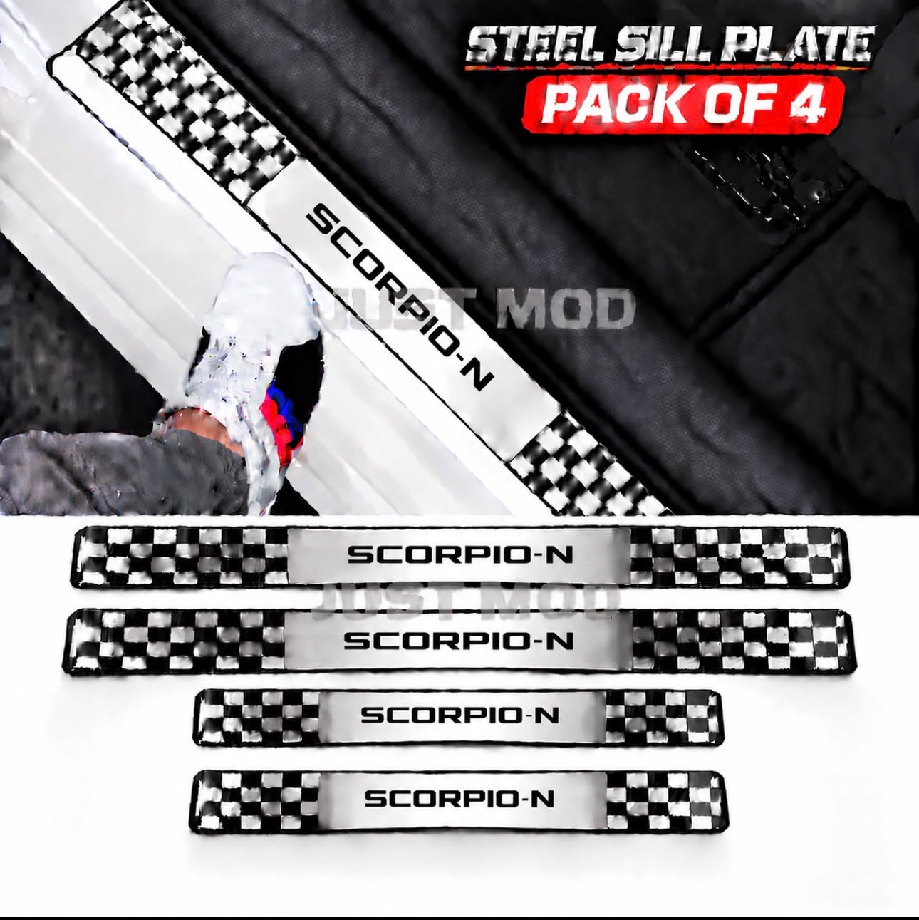 Scorpio-N Car Door Steel Welcome Sill Plate