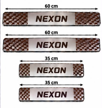 Nexon Car Door Steel Welcome Sill Plate