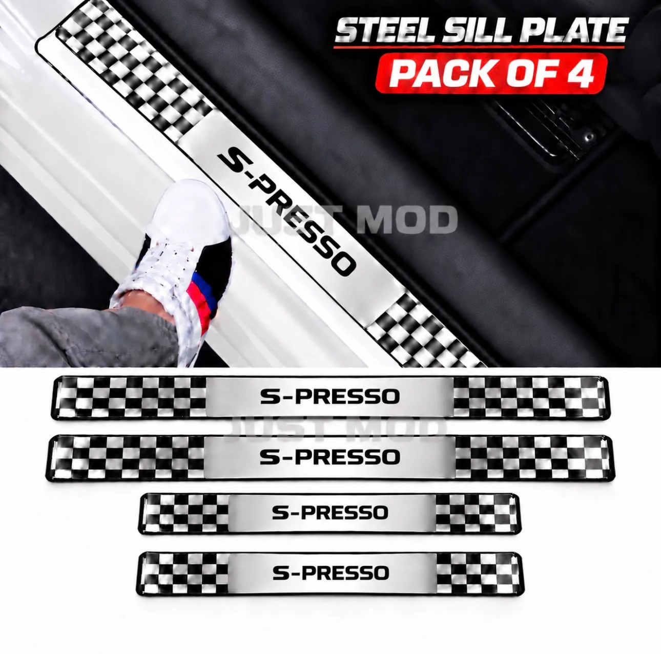 Spresso Car Door Steel Welcome Sill Plate