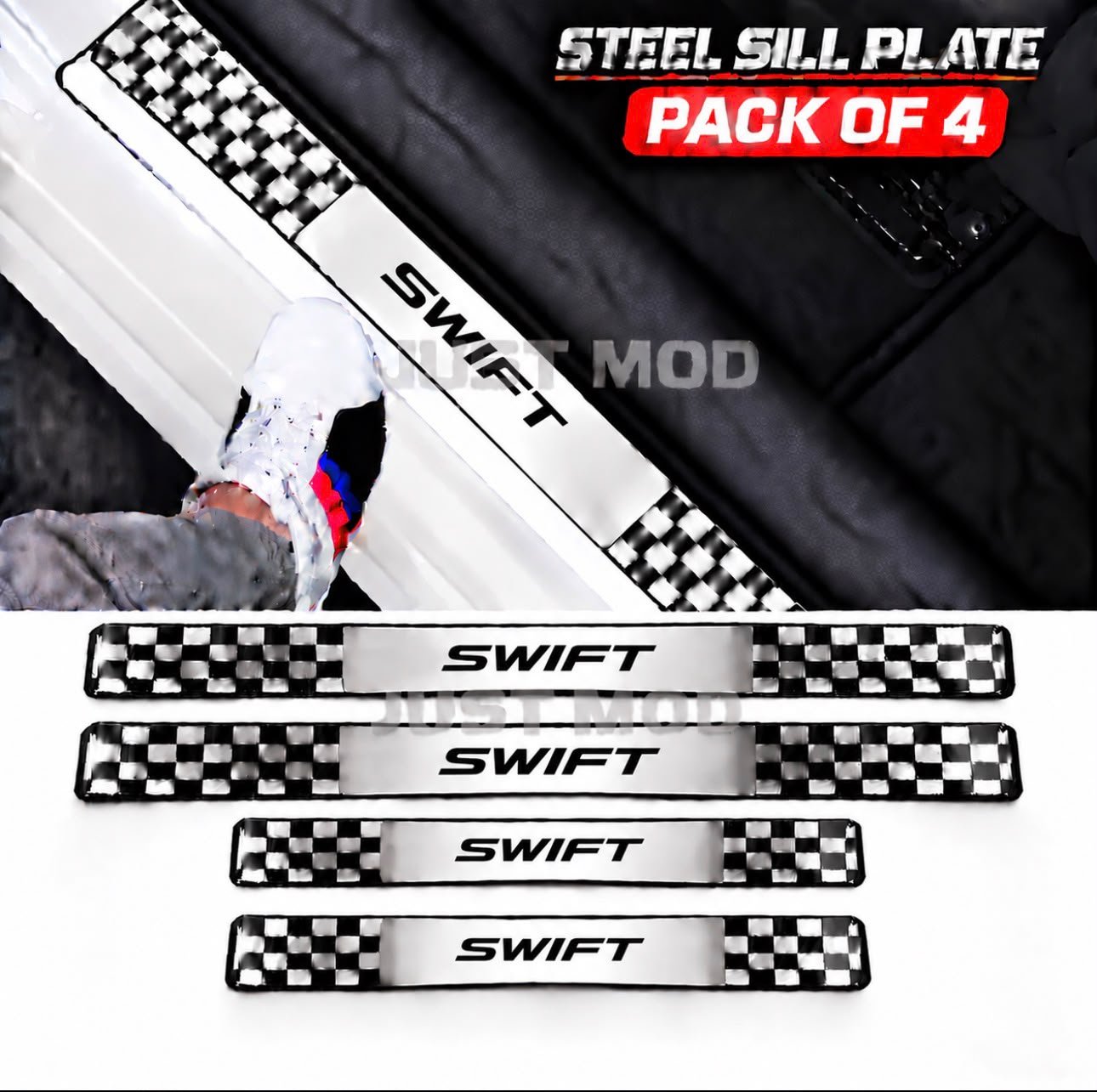 Swift Car Door Steel Welcome Sill Plate