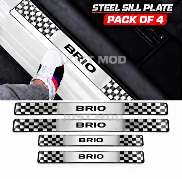 Brio Car Door Steel Welcome Sill Plate