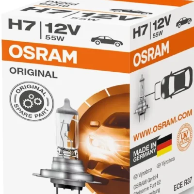 Osram H7 Halogen Headlight Bulb 55W 12V Universal Car Bike Headlight Bulb Pack of 2