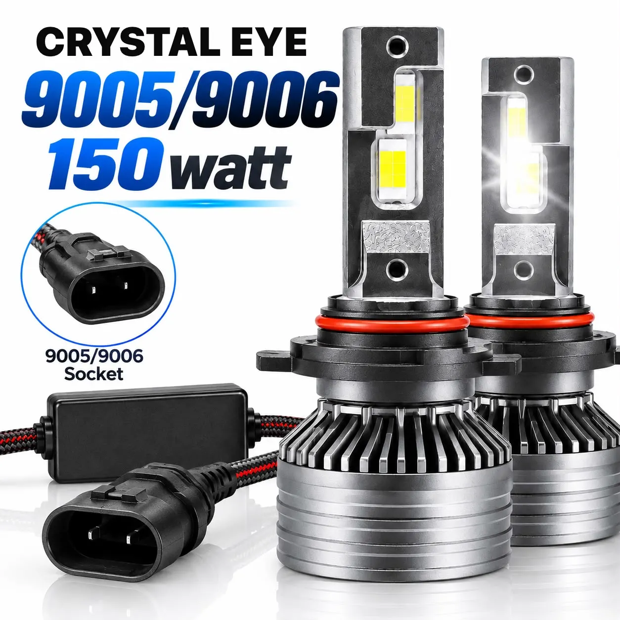 Crystal Eye 150W 9005/9006 LED Headlight