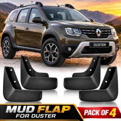Duster Mud Flap Plastic Black | Car Mud guard Set Pack of 4