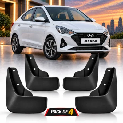 Creta Mud Flap Plastic Black | Car Mud guard Set Pack of 4