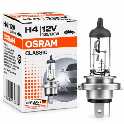 Osram H4 Halogen Headlight Bulb 100/130W 12V High Low Beam Universal for Car Bike Pack of 2
