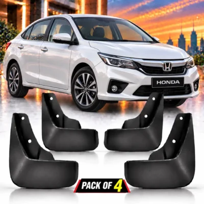 Honda City Mud Flap All Models Plastic Black | Car Mud guard Set Pack of 4