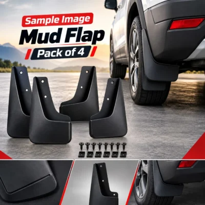 Fortuner Mud Flap All Models Plastic Black | Car Mud guard Set Pack of 4