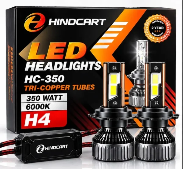 Hindcart 350W H4 LED Headlight Bulb High/Low Beam
