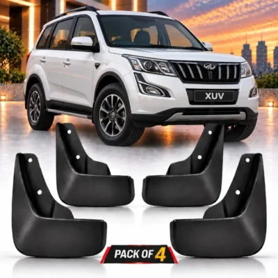 Xuv Mud Flap All Models Plastic Black | Car Mud guard Set Pack of 4