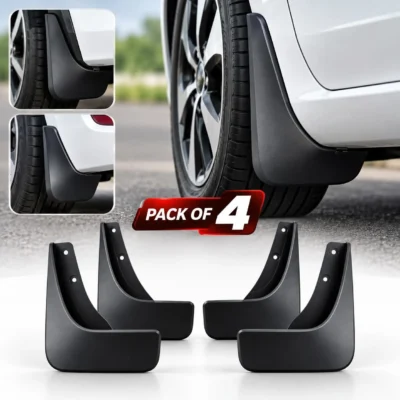 Fortuner Mud Flap All Models Plastic Black | Car Mud guard Set Pack of 4