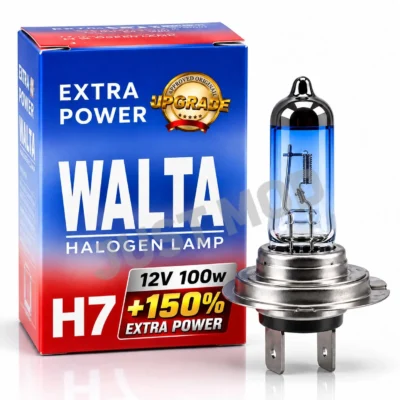 Walta H7 100w 3000k Headlight Bulb +150% Extra Power Yellow Bulb Pack of 2