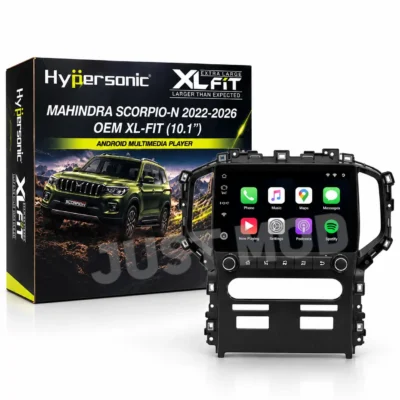 Hypersonic XL-Fit Android Multimedia Player for Mahindra Scorpio-N 2022-2026 | 10.1 Inch QLED Display | Apple CarPlay & Android Auto | 5G Ready