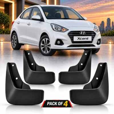 Xcent Mud Flap Plastic Black | Car Mud guard Set Pack of 4
