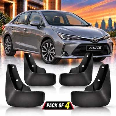 Altis Mud Flap All Models Plastic Black | Car Mud guard Set Pack of 4