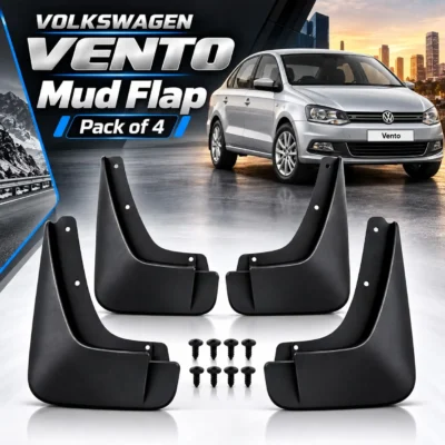 Volkswagen Vento Mud Flap Plastic Black | Car Mud guard Set Pack of 4