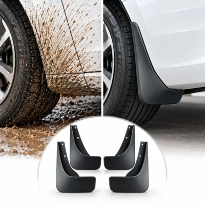 Fortuner Mud Flap All Models Plastic Black | Car Mud guard Set Pack of 4