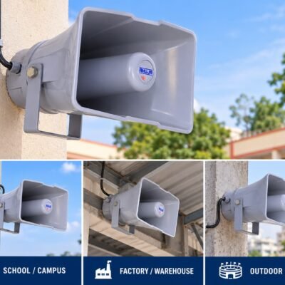 Ahuja SUH-25M 25W 8 Ohm PA Horn Siren Speaker – IP66 Weather Resistant Pack of 1