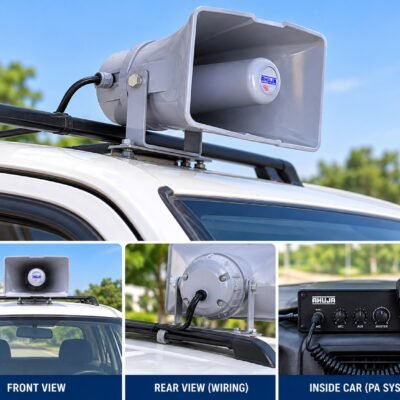 Ahuja SUH-25M 25W 8 Ohm PA Horn Siren Speaker – IP66 Weather Resistant Pack of 1