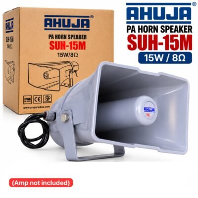 Ahuja SUH-15M 15W 8 Ohm PA Horn Siren Speaker – IP66 Weather Resistant Pack of 1