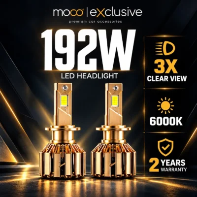 MOCO H4 192W LED Headlight Bulb High/Low Beam 23000LM 6000K Cool White | 2-Year Warranty