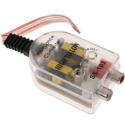 High to Low Car Audio Converter Amplifier Impedance with Dual Level Adjuster (Premium Quality) – Pack of 1