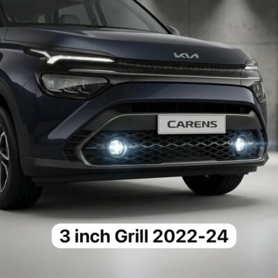 Kia Carens 2022–2024 3-Inch Fog Lamp Grill – Premium ABS Plastic Quality