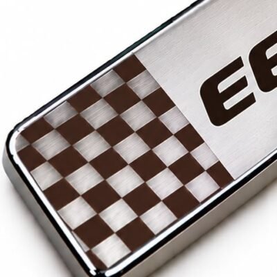Ecco Car Door Steel Welcome Sill Plate | Compatible with All Models | Glossy Chrome Finish Pack of 2