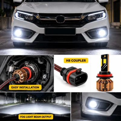 MOCO H8 240W LED Fog Light Bulb 24000LM 6000K Cool White | 2-Year Warranty