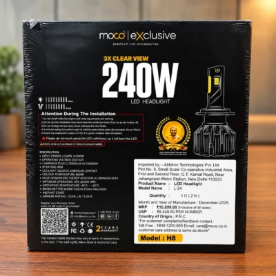 MOCO H8 240W LED Fog Light Bulb 24000LM 6000K Cool White | 2-Year Warranty