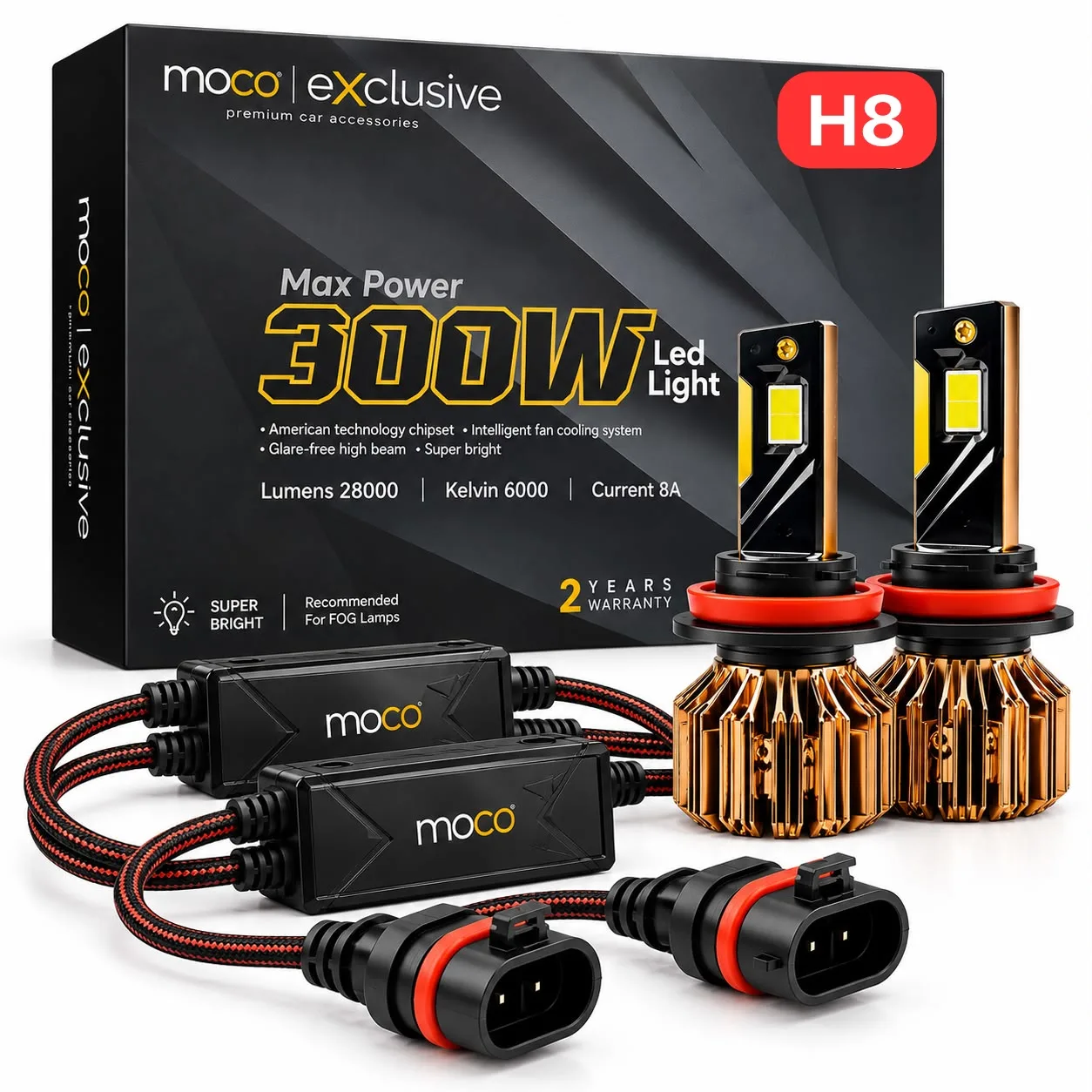 MOCO H8 192W LED Fog Light Bulb