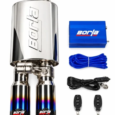 Borla Dual Tip Valvetronic Exhaust With Vacuum Kit – Premium Titanium Double Tip Exhaust for Cars | JUSTMOD